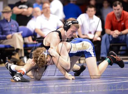 Thumbnail 3 in NCHSAA Individual Wrestling 1A Quarterfinals photogallery.