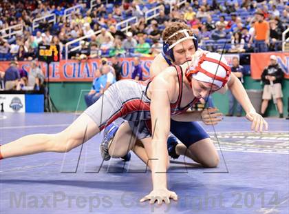 Thumbnail 2 in NCHSAA Individual Wrestling 1A Quarterfinals photogallery.
