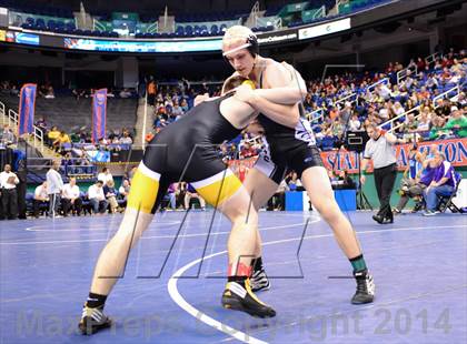 Thumbnail 2 in NCHSAA Individual Wrestling 1A Quarterfinals photogallery.