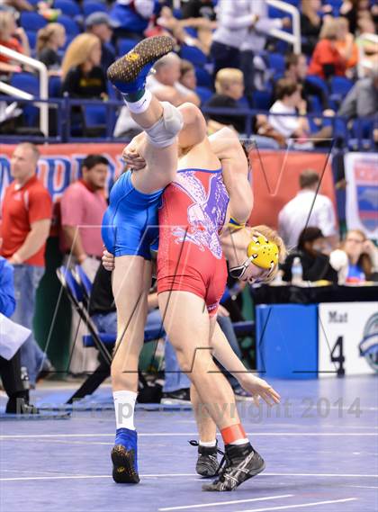 Thumbnail 1 in NCHSAA Individual Wrestling 1A Quarterfinals photogallery.