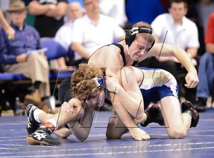 Thumbnail 1 in NCHSAA Individual Wrestling 1A Quarterfinals photogallery.