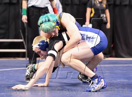 Thumbnail 3 in NCHSAA Individual Wrestling 1A Quarterfinals photogallery.