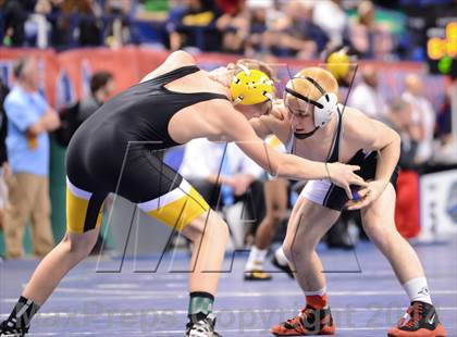 Thumbnail 3 in NCHSAA Individual Wrestling 1A Quarterfinals photogallery.