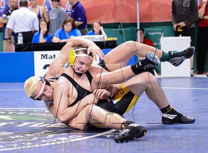 Thumbnail 3 in NCHSAA Individual Wrestling 1A Quarterfinals photogallery.