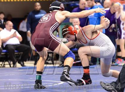Thumbnail 1 in NCHSAA Individual Wrestling 1A Quarterfinals photogallery.