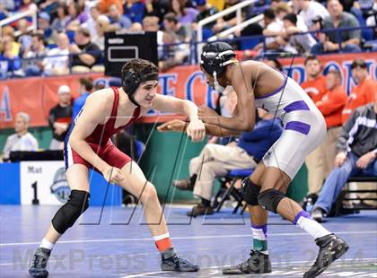 Thumbnail 1 in NCHSAA Individual Wrestling 1A Quarterfinals photogallery.