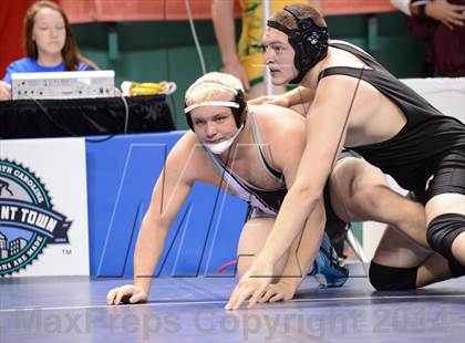 Thumbnail 3 in NCHSAA Individual Wrestling 1A Quarterfinals photogallery.