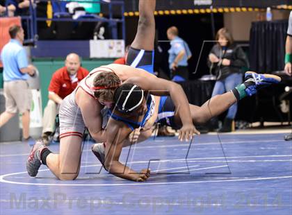 Thumbnail 3 in NCHSAA Individual Wrestling 1A Quarterfinals photogallery.