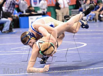 Thumbnail 3 in NCHSAA Individual Wrestling 1A Quarterfinals photogallery.