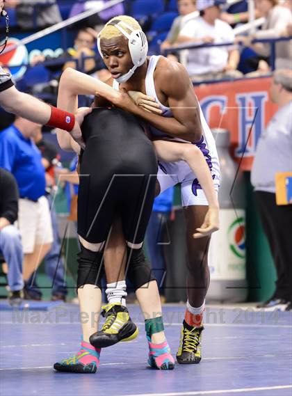 Thumbnail 3 in NCHSAA Individual Wrestling 1A Quarterfinals photogallery.