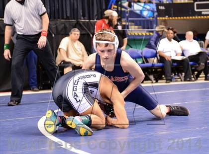 Thumbnail 3 in NCHSAA Individual Wrestling 1A Quarterfinals photogallery.