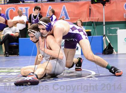 Thumbnail 3 in NCHSAA Individual Wrestling 1A Quarterfinals photogallery.