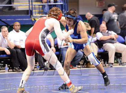Thumbnail 3 in NCHSAA Individual Wrestling 1A Quarterfinals photogallery.