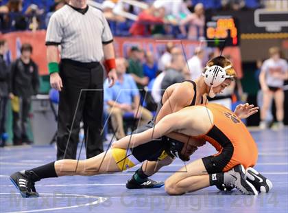 Thumbnail 2 in NCHSAA Individual Wrestling 1A Quarterfinals photogallery.