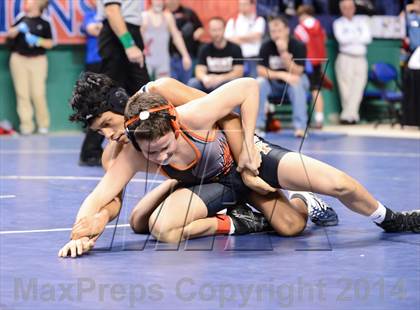 Thumbnail 3 in NCHSAA Individual Wrestling 1A Quarterfinals photogallery.
