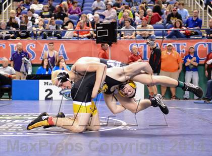 Thumbnail 3 in NCHSAA Individual Wrestling 1A Quarterfinals photogallery.
