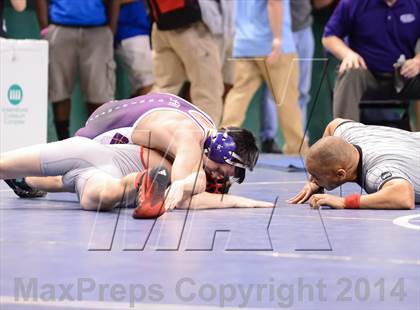 Thumbnail 3 in NCHSAA Individual Wrestling 1A Quarterfinals photogallery.