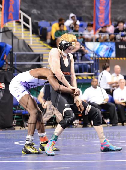 Thumbnail 2 in NCHSAA Individual Wrestling 1A Quarterfinals photogallery.