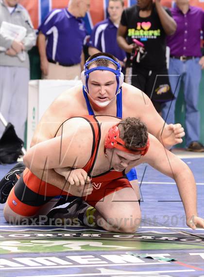 Thumbnail 3 in NCHSAA Individual Wrestling 1A Quarterfinals photogallery.