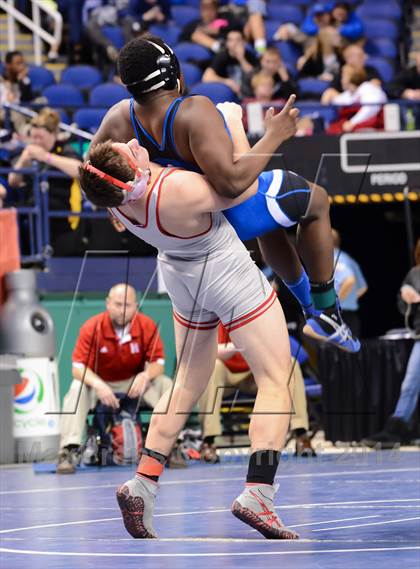 Thumbnail 3 in NCHSAA Individual Wrestling 1A Quarterfinals photogallery.