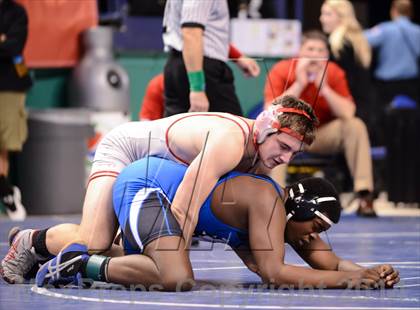 Thumbnail 1 in NCHSAA Individual Wrestling 1A Quarterfinals photogallery.