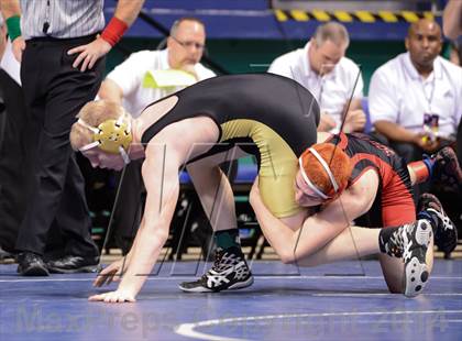Thumbnail 3 in NCHSAA Individual Wrestling 1A Quarterfinals photogallery.