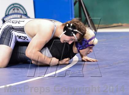 Thumbnail 1 in NCHSAA Individual Wrestling 1A Quarterfinals photogallery.