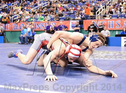 Thumbnail 3 in NCHSAA Individual Wrestling 1A Quarterfinals photogallery.