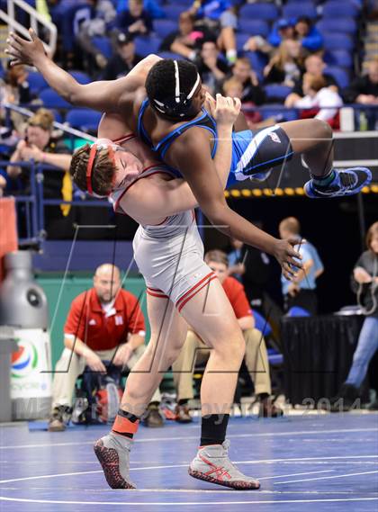 Thumbnail 1 in NCHSAA Individual Wrestling 1A Quarterfinals photogallery.