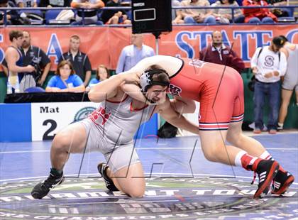Thumbnail 3 in NCHSAA Individual Wrestling 1A Quarterfinals photogallery.