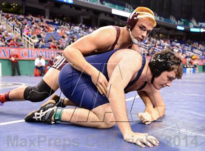 Thumbnail 3 in NCHSAA Individual Wrestling 1A Quarterfinals photogallery.