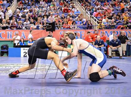 Thumbnail 2 in NCHSAA Individual Wrestling 1A Quarterfinals photogallery.