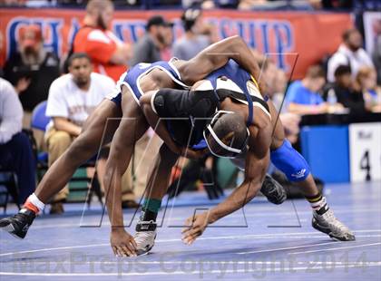 Thumbnail 3 in NCHSAA Individual Wrestling 1A Quarterfinals photogallery.