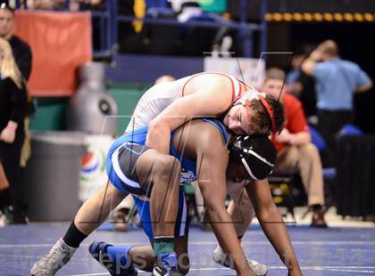 Thumbnail 3 in NCHSAA Individual Wrestling 1A Quarterfinals photogallery.