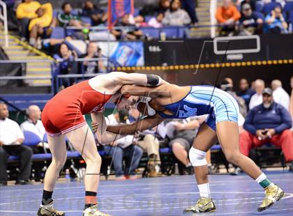 Thumbnail 3 in NCHSAA Individual Wrestling 1A Quarterfinals photogallery.