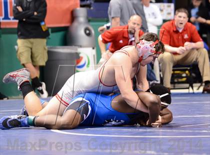 Thumbnail 3 in NCHSAA Individual Wrestling 1A Quarterfinals photogallery.