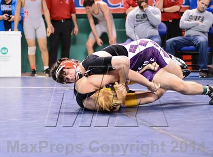 Thumbnail 3 in NCHSAA Individual Wrestling 1A Quarterfinals photogallery.