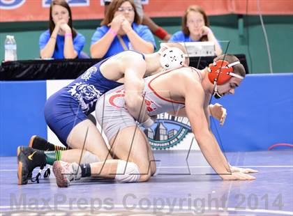 Thumbnail 3 in NCHSAA Individual Wrestling 1A Quarterfinals photogallery.