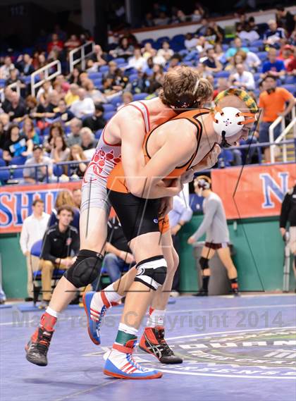 Thumbnail 3 in NCHSAA Individual Wrestling 1A Quarterfinals photogallery.