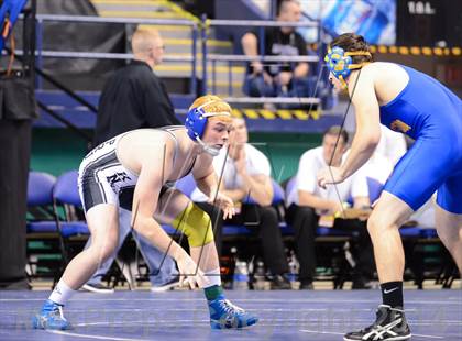 Thumbnail 2 in NCHSAA Individual Wrestling 1A Quarterfinals photogallery.