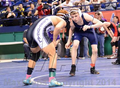 Thumbnail 1 in NCHSAA Individual Wrestling 1A Quarterfinals photogallery.