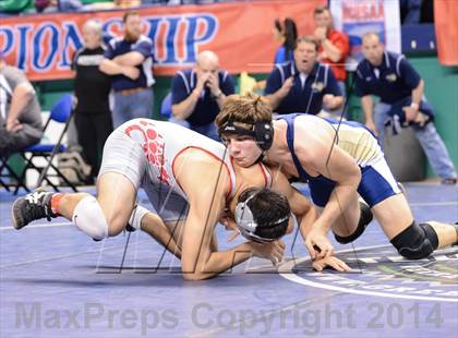 Thumbnail 1 in NCHSAA Individual Wrestling 1A Quarterfinals photogallery.