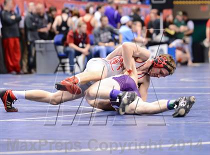 Thumbnail 3 in NCHSAA Individual Wrestling 1A Quarterfinals photogallery.