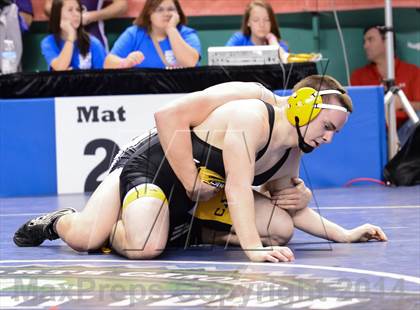 Thumbnail 3 in NCHSAA Individual Wrestling 1A Quarterfinals photogallery.