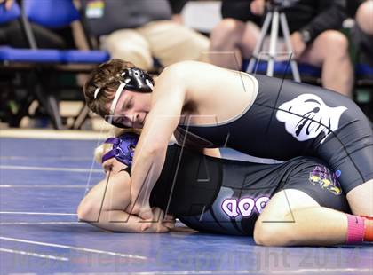Thumbnail 1 in NCHSAA Individual Wrestling 1A Quarterfinals photogallery.