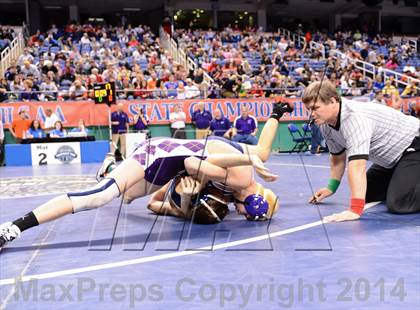 Thumbnail 3 in NCHSAA Individual Wrestling 1A Quarterfinals photogallery.