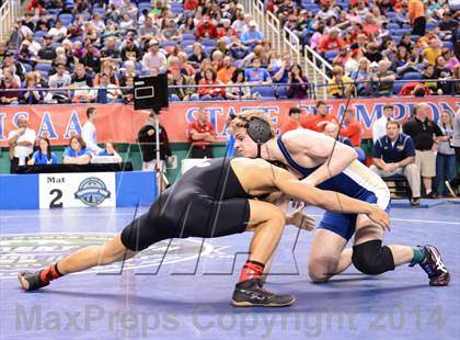 Thumbnail 3 in NCHSAA Individual Wrestling 1A Quarterfinals photogallery.