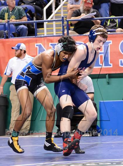 Thumbnail 3 in NCHSAA Individual Wrestling 1A Quarterfinals photogallery.