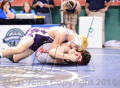 Thumbnail 3 in NCHSAA Individual Wrestling 1A Quarterfinals photogallery.