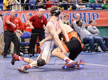 Thumbnail 1 in NCHSAA Individual Wrestling 1A Quarterfinals photogallery.